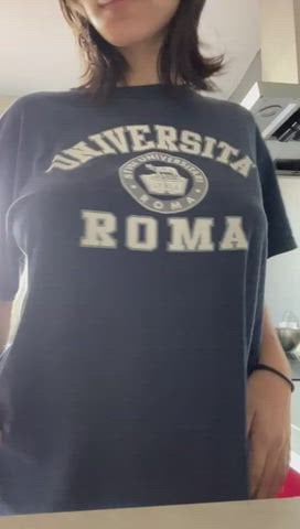 Trying To Not Get Caught While Showing My Tits Slutty