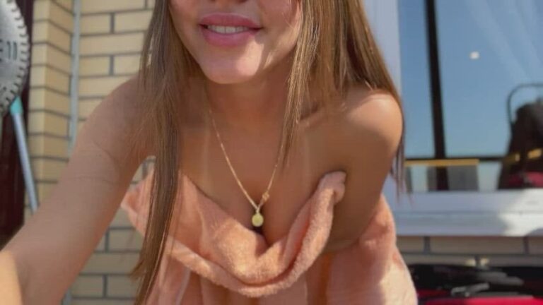 Having Fun On My Balcony Slutty College Girls